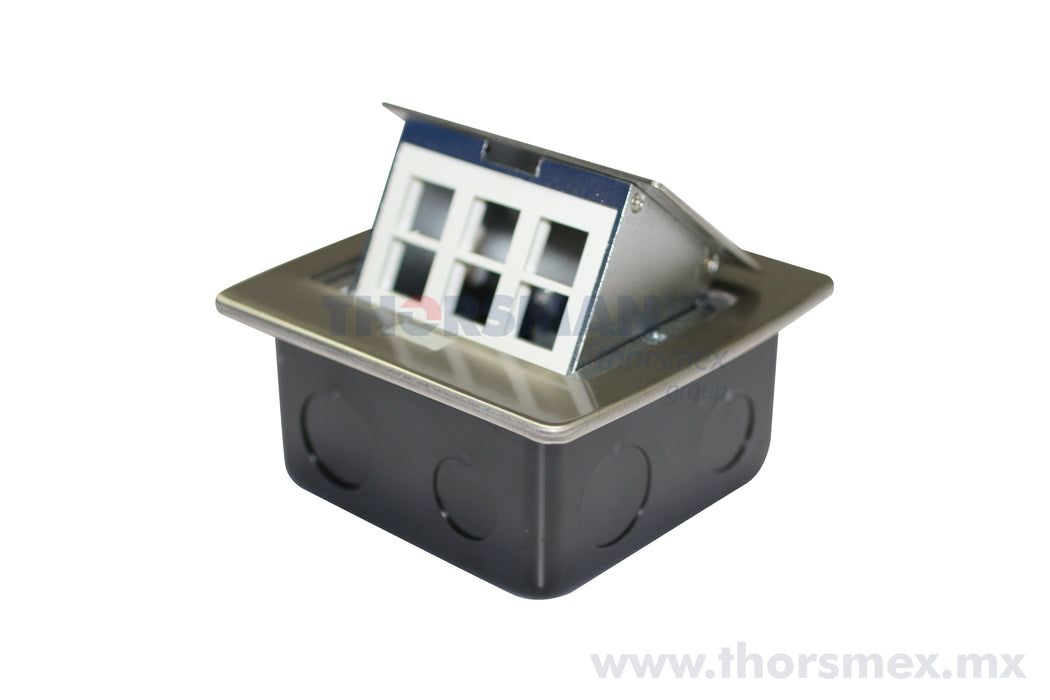 MINI CAJA DE PISO THORSMAN DATOS CUADRADA ALUMINIO (SP)