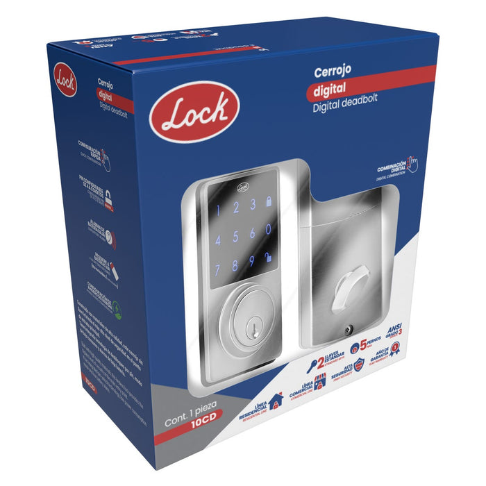 CERROJO LOCK 10CD DIGITAL LLAVE-MARIPOSA
