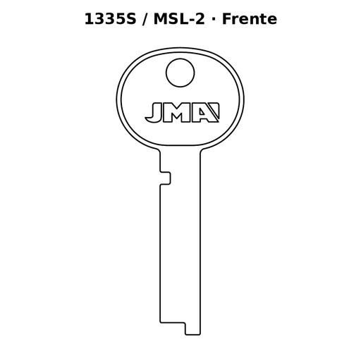 Llave en blanco 1335S / MSL-2 - frente