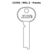 Llave en blanco 1335S / MSL-2 - frente