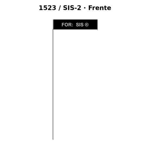 Llave en blanco 1523 / SIS-2 - frente