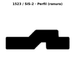 Llave en blanco 1523 / SIS-2 - perfil (ranura)