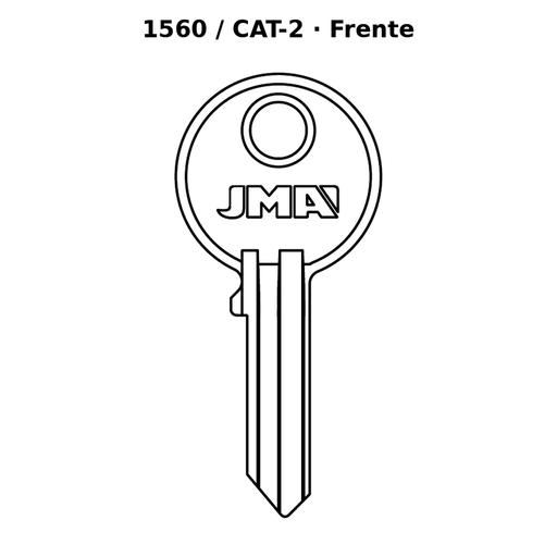 Llave en blanco 1560 / CAT-2 - frente