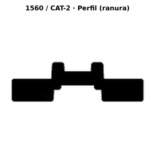 Llave en blanco 1560 / CAT-2 - perfil (ranura)