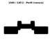Llave en blanco 1560 / CAT-2 - perfil (ranura)