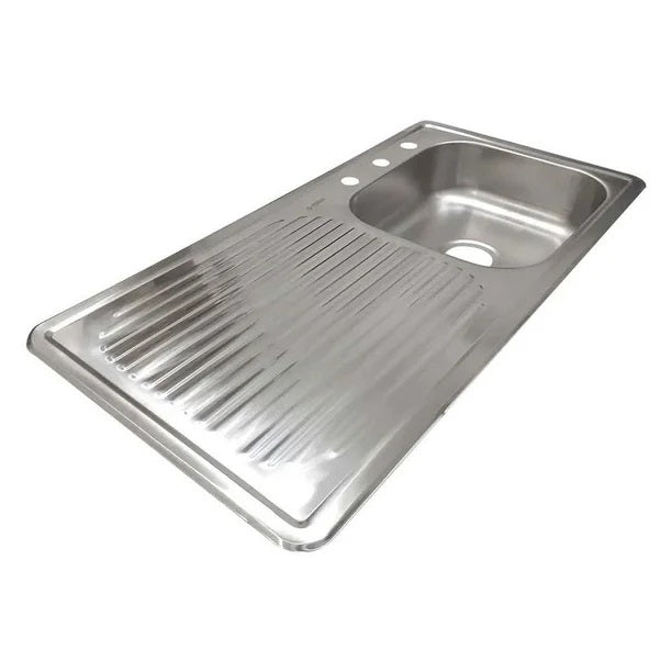 TARJA CNX TSEI10050 SENCILLA CON ESCURRIDOR IZQUIERDO 100 X 50 X15 CM SATINADA SOBRE PONER
