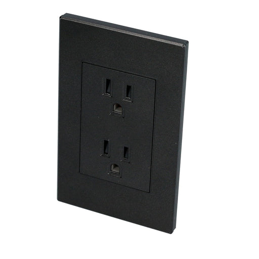 CONTACTO SURTEK P627N DUPLEX NEGRA CON PLACA - SIGASA