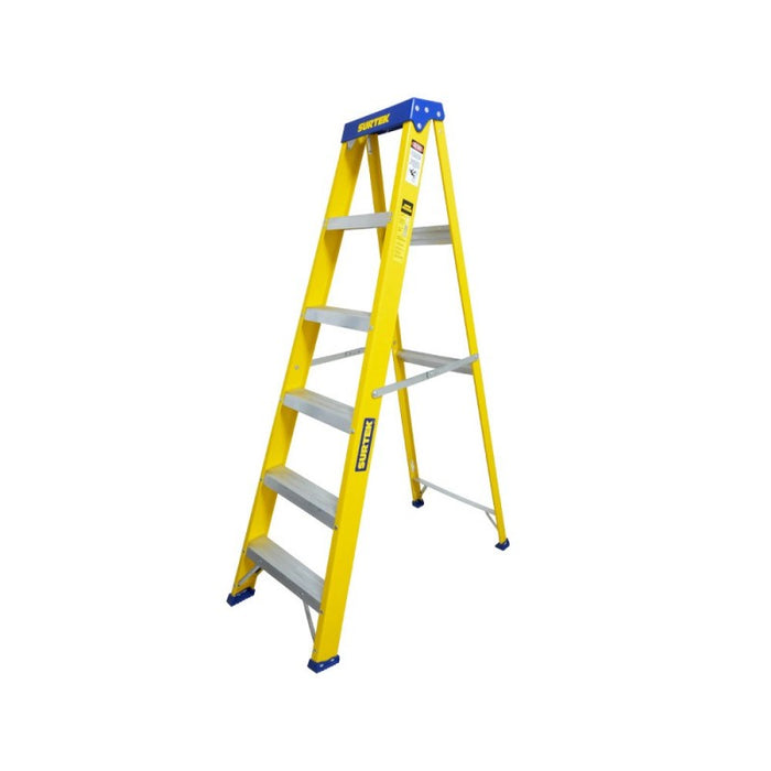 ESCALERA SURTEK ETFV25 (SP1) TIJERA TIPO 2 DE FIBRA DE VIDRIO 5 ESCALONES