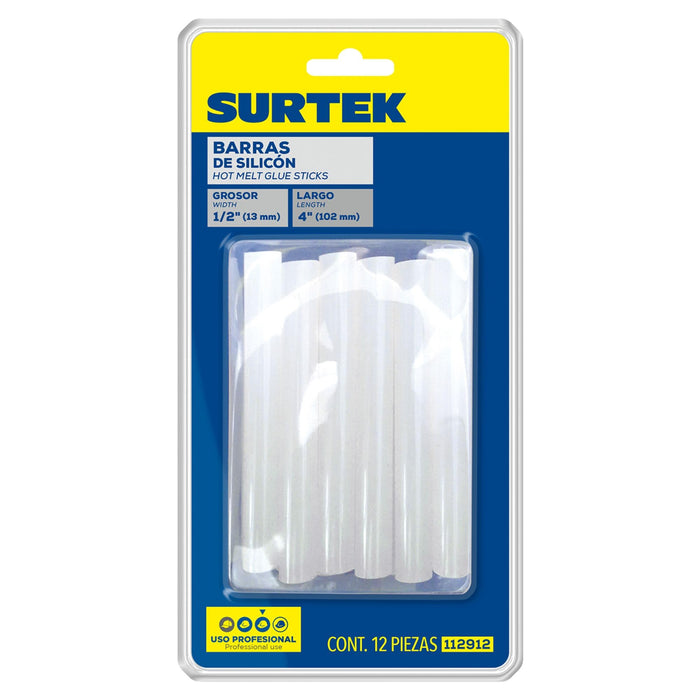 SILICON SURTEK 112912 12 BARRAS 1/2" x 4" BLANCO