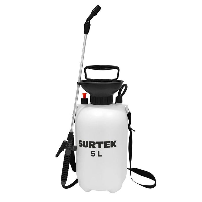 FUMIGADOR SURTEK FU5 MANUAL 5 LITROS TANQUE DE PLASTICO Y VARILLA DE ACERO INOXIDABLE