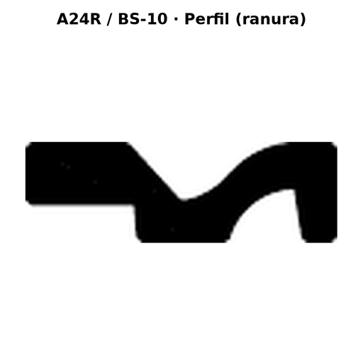 Llave en blanco A24R / BS-10 - perfil (ranura)