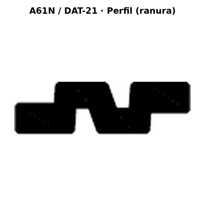 Llave en blanco A61N / DAT-21 - perfil (ranura)