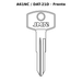 Llave en blanco A61NC / DAT-21D - frente