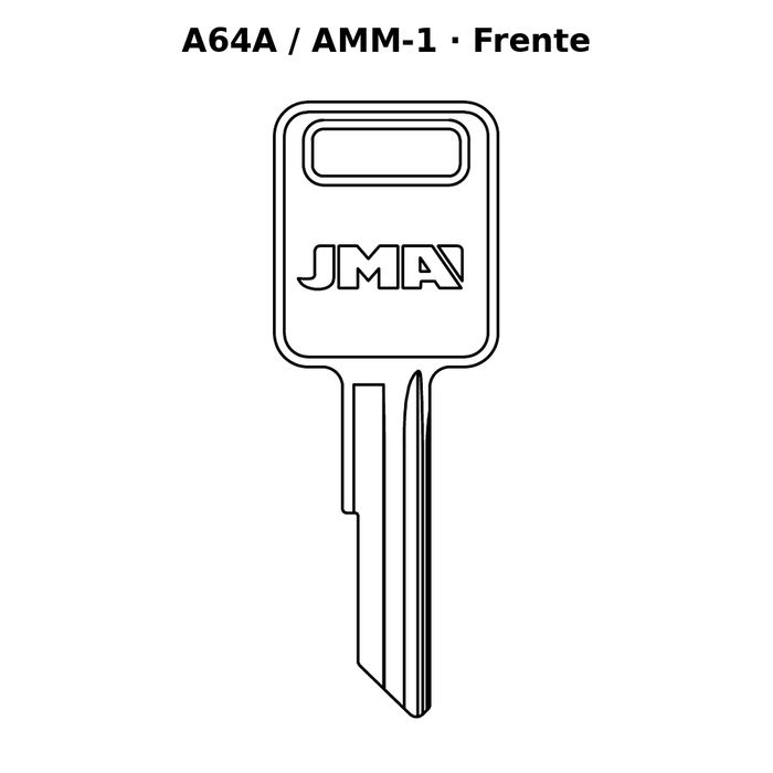 Llave en blanco A64A / AMM-1 - frente