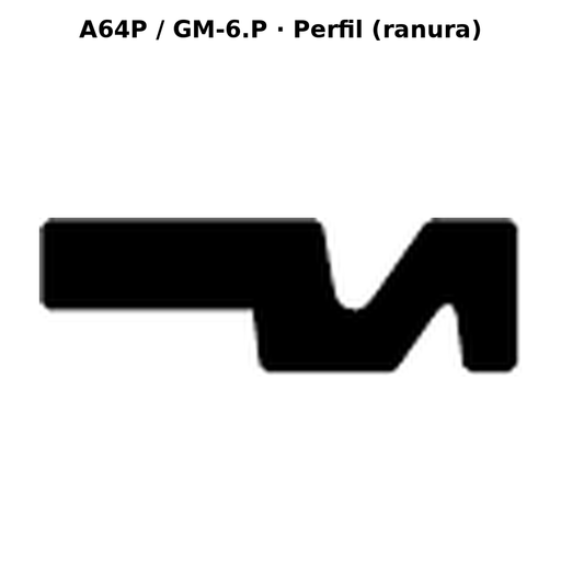 Llave en blanco A64P / GM-6.P - perfil (ranura)