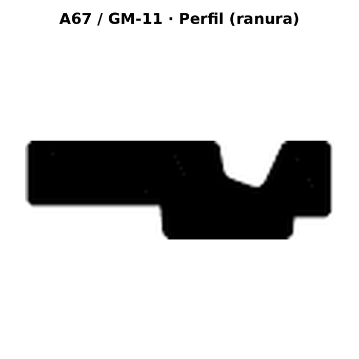 Llave en blanco A67 / GM-11 - perfil (ranura)