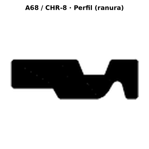 Llave en blanco A68 / CHR-8 - perfil (ranura)
