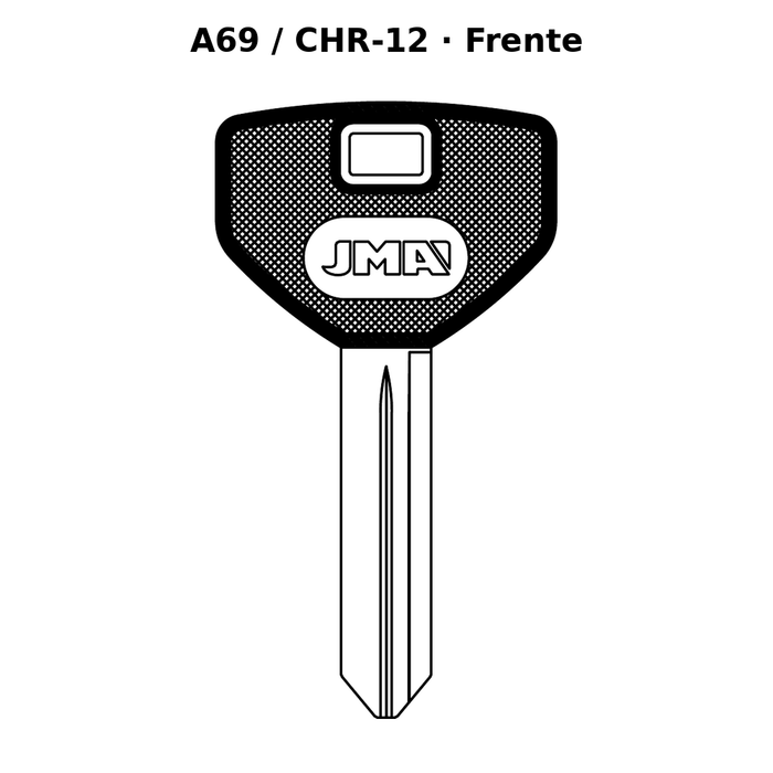 Llave en blanco A69 / CHR-12 - frente