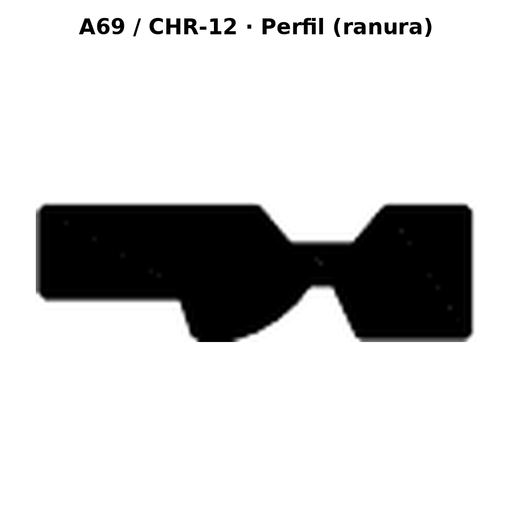Llave en blanco A69 / CHR-12 - perfil (ranura)