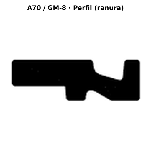 Llave en blanco A70 / GM-8 - perfil (ranura)