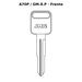 Llave en blanco A70P / GM-8.P - frente