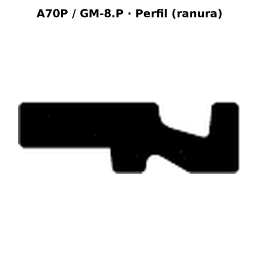 Llave en blanco A70P / GM-8.P - perfil (ranura)
