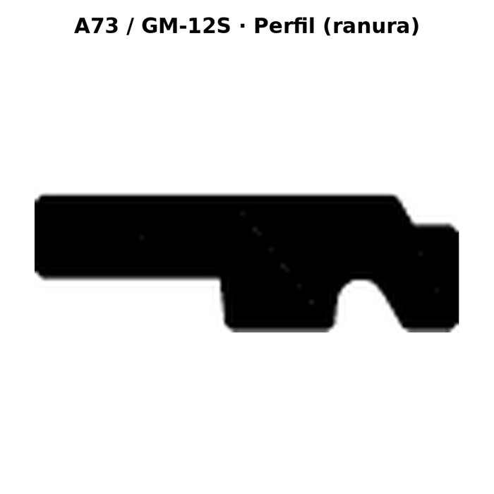 Llave en blanco A73 / GM-12S - perfil (ranura)