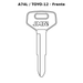 Llave en blanco A74L / TOYO-12 - frente