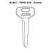 Llave en blanco A74LC / TOYO-12D - frente