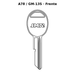 Llave en blanco A78 / GM-13S - frente