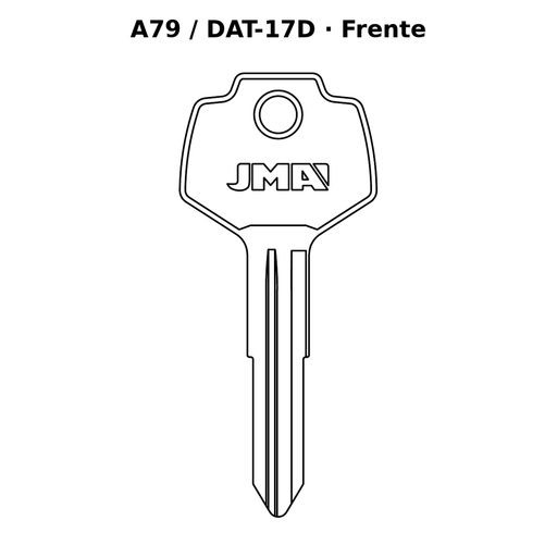 Llave en blanco A79 / DAT-17D - frente