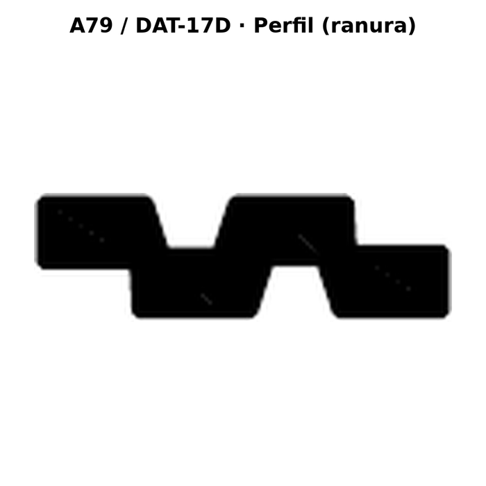 Llave en blanco A79 / DAT-17D - perfil (ranura)