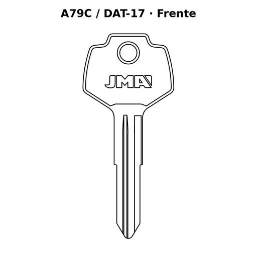 Llave en blanco A79C / DAT-17 - frente