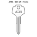 Llave en blanco A79C / DAT-17 - frente
