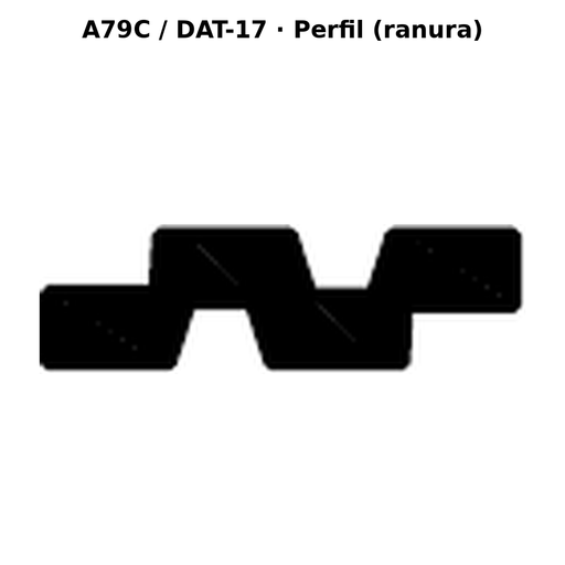 Llave en blanco A79C / DAT-17 - perfil (ranura)