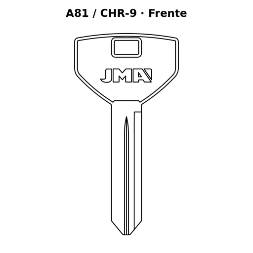 Llave en blanco A81 / CHR-9 - frente
