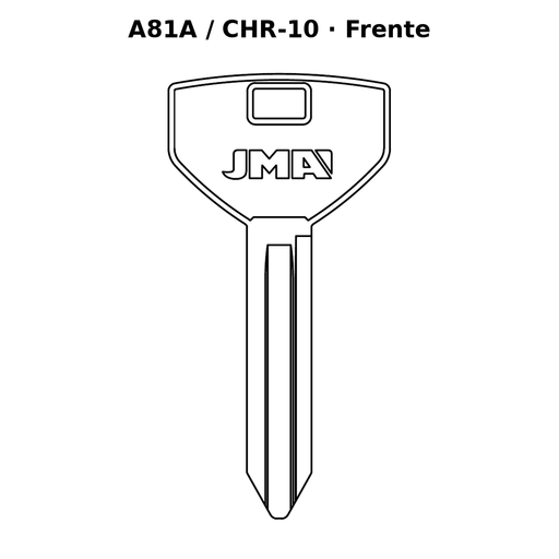 Llave en blanco A81A / CHR-10 - frente