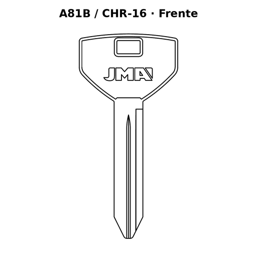 Llave en blanco A81B / CHR-16 - frente