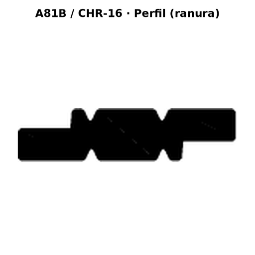 Llave en blanco A81B / CHR-16 - perfil (ranura)