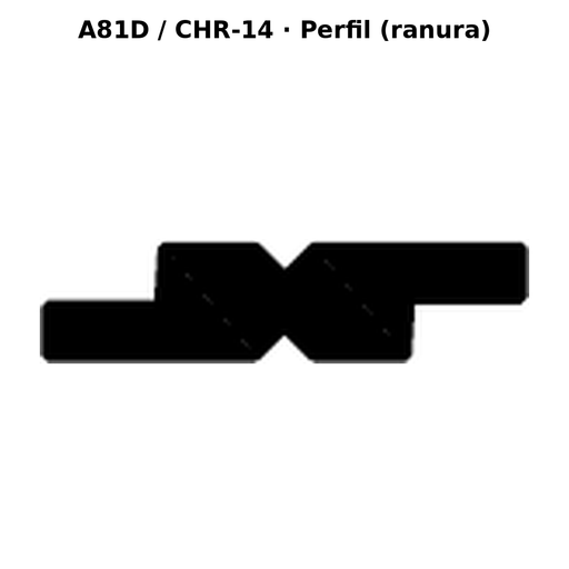 Llave en blanco A81D / CHR-14 - perfil (ranura)
