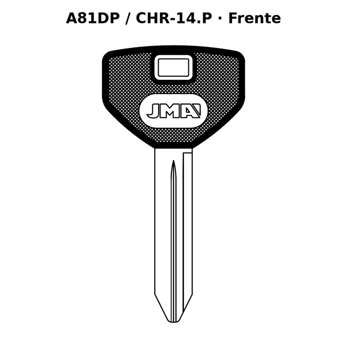 Llave en blanco A81DP / CHR-14.P - frente