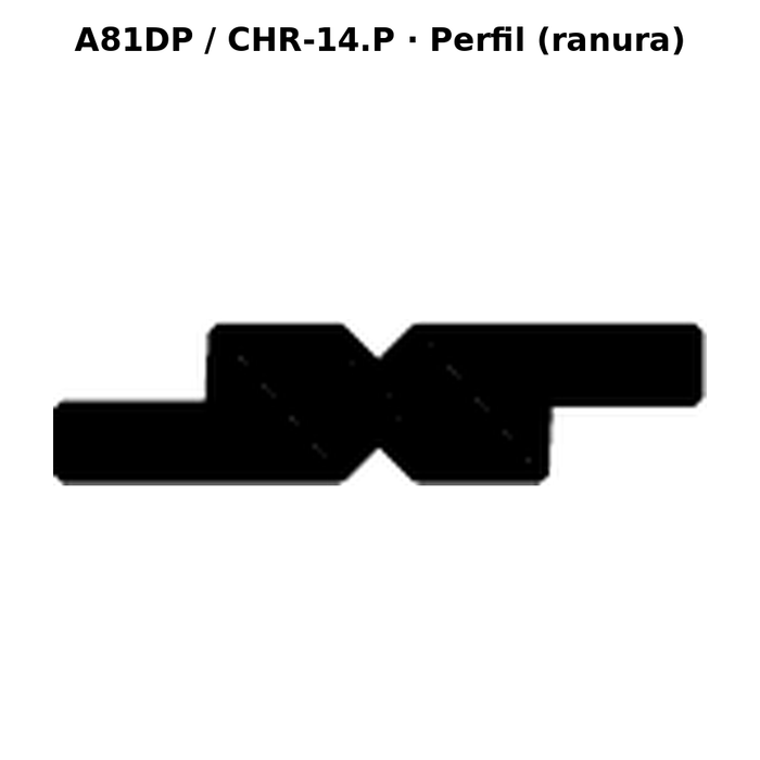 Llave en blanco A81DP / CHR-14.P - perfil (ranura)
