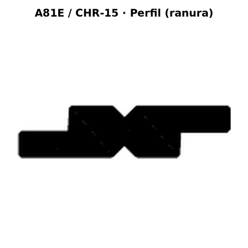 Llave en blanco A81E / CHR-15 - perfil (ranura)