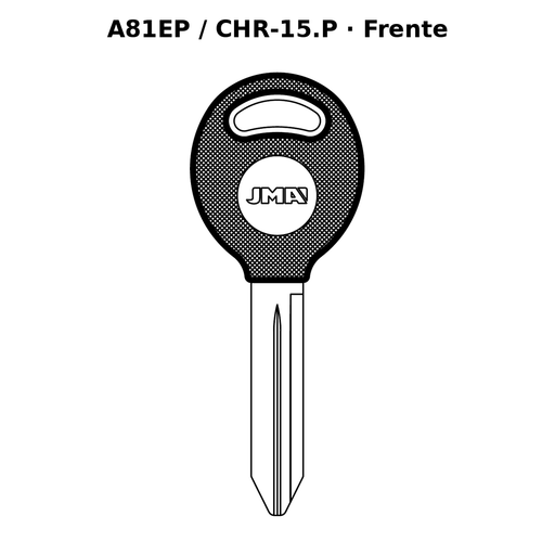 Llave en blanco A81EP / CHR-15.P - frente