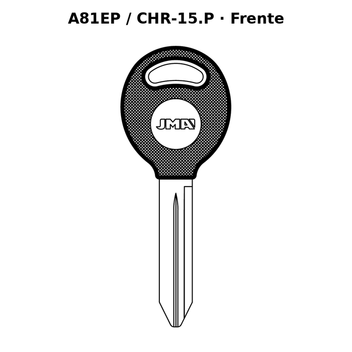 Llave en blanco A81EP / CHR-15.P - frente