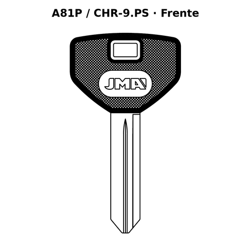Llave en blanco A81P / CHR-9.PS - frente