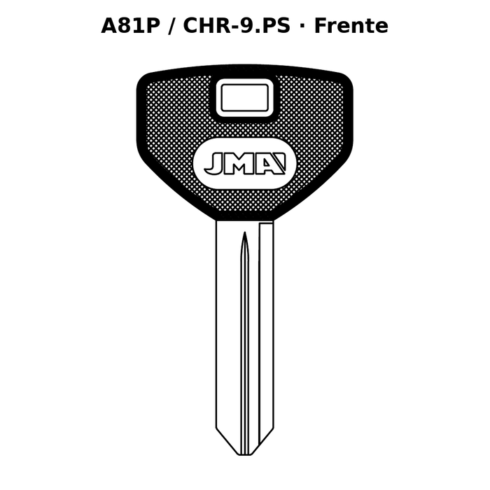 Llave en blanco A81P / CHR-9.PS - frente