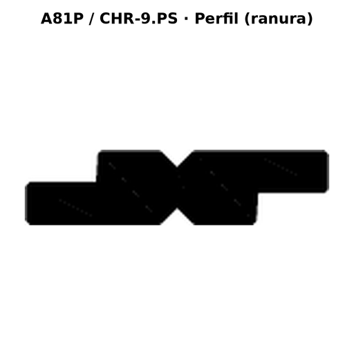 Llave en blanco A81P / CHR-9.PS - perfil (ranura)