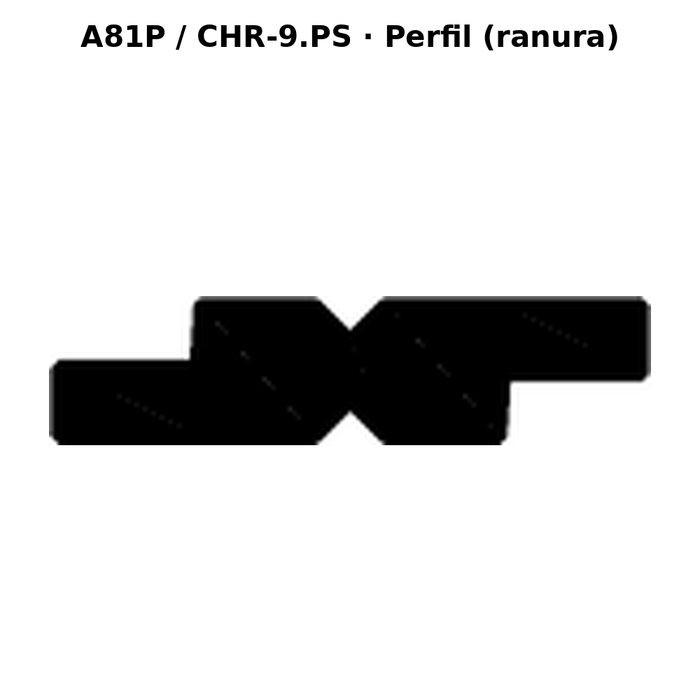 Llave en blanco A81P / CHR-9.PS - perfil (ranura)