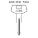 Llave en blanco A82A / GM-23 - frente